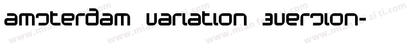 Amsterdam Variation 3Version字体转换